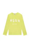 Msgm Long-sleeve Top In Yellow