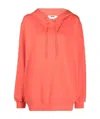 Msgm Long-sleeved Cotton Hoodie In Pink