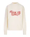 Msgm Long-sleeved Crewneck Sweatshirt In Neutral