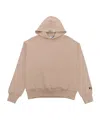Msgm Long-sleeved Hooded Sweater In Nude