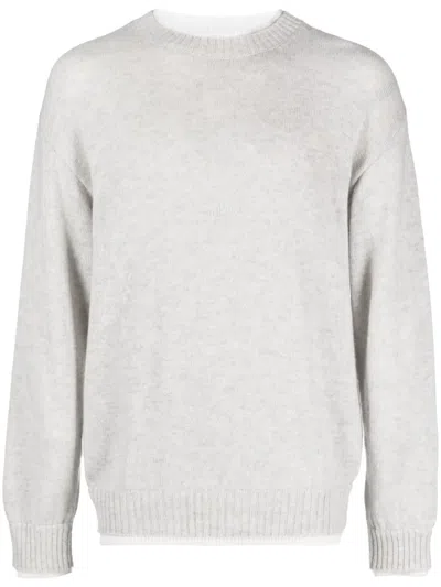 MSGM LONG-SLEEVED KNITTED SWEATSHIRT