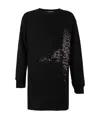 Msgm Long-sleeved Patterned Sweatshirt In Black