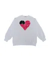 Msgm Long-sleeved Round-neck Sweater In White