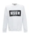 Msgm Printed French Cotton-terry Sweatshirt In White