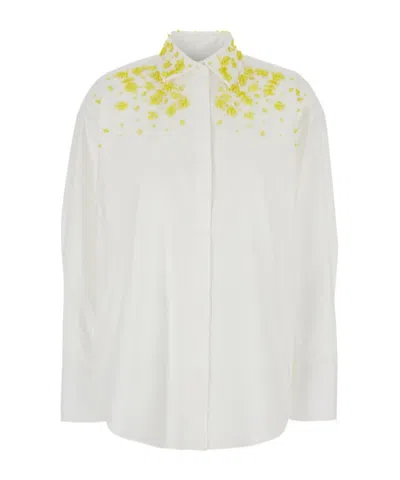 MSGM MSGM EMBELLISHED LONG-SLEEVED SHIRT