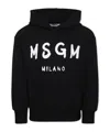 Msgm Long-sleeved Sweater In Black