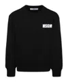 Msgm Long-sleeved Sweater In Black