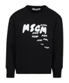 Msgm Long-sleeved Sweater In Black