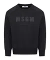 Msgm Long-sleeved Sweater In Black
