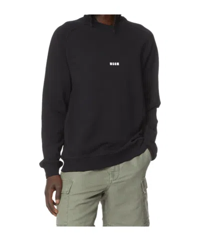 Msgm Long-sleeved Sweater In Black