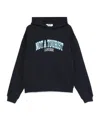 Msgm Cotton Hoodie With Print In Black