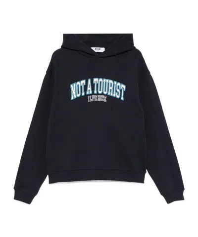 MSGM NOT A TOURIST-PATCH HOODIE