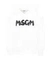 Msgm Long-sleeved Sweater In White