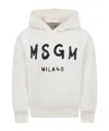 Msgm Long-sleeved Sweater In White