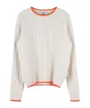 Msgm Long-sleeved Sweater In White