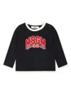 Msgm Long-sleeved T-shirt In Black