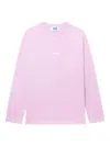 Msgm Long-sleeved T-shirt In Pink