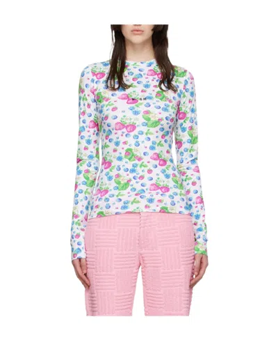 Msgm Long-sleeved T-shirt In Pink