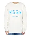 Msgm Long-sleeve Sweatshirt In White