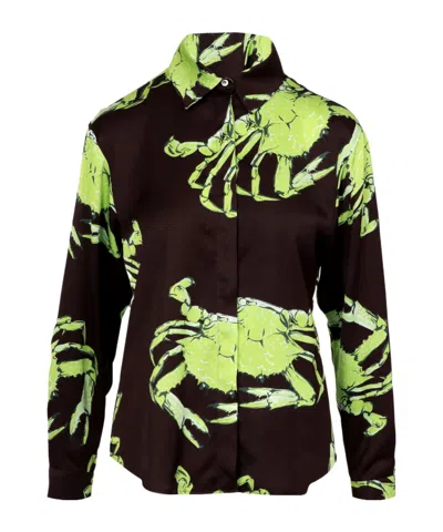 Msgm Long-sleeved Shirt In Brown