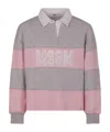 Msgm Striped Sweatshirt In Multi