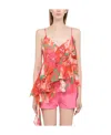 Msgm Lotus Leaf Blouse In Nude
