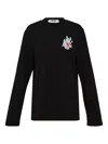 Msgm 러브 로고 긴소매 탑 In Black