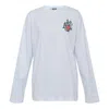 Msgm Love Logo Long-sleeve T-shirt In White