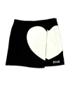 Msgm Love Printed Miniskirt In Black
