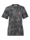 Msgm Love Short-sleeved T-shirt In Gray