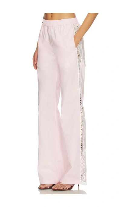 Msgm Low Rise Wide Leg In Pink