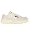 Msgm Man Sneakers Light Grey Size 9 Leather In Multi