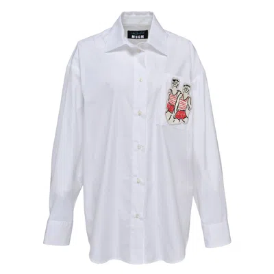 Msgm Luke Edward Hall X  Shirt In White