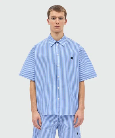 Msgm M Logo Striped Shirt