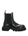 Msgm Man Ankle Boots Black Size 9 Leather