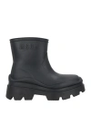 Msgm Man Ankle Boots Black Size 9 Rubber In Black