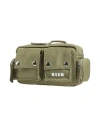 Msgm Man Belt Bag Military Green Size - Nylon In Green