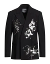 Msgm Man Blazer Black Size 38 Virgin Wool, Elastane