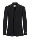 Msgm Man Blazer Black Size 38 Virgin Wool, Elastane
