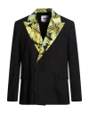 Msgm Man Blazer Black Size 40 Virgin Wool, Elastane
