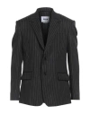 Msgm Man Blazer Black Size 40 Wool In Black