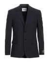 Msgm Man Blazer Midnight Blue Size 36 Virgin Wool, Elastane In Blue