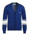 Msgm Man Cardigan Blue Size Xl Virgin Wool In Blue