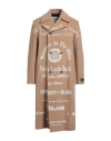 Msgm Man Coat Camel Size 38 Virgin Wool, Polyamide In Neutral