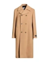 Msgm Man Coat Camel Size 40 Virgin Wool, Polyamide In Brown