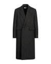 Msgm Man Coat Charcoal Size 36 Wool, Polyamide, Acrylic, Polyester In Gray