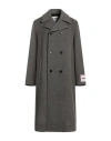 Msgm Man Coat Grey Size 36 Wool, Polyester In Gray