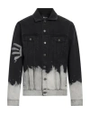 Msgm Man Denim Outerwear Black Size 40 Cotton In Black