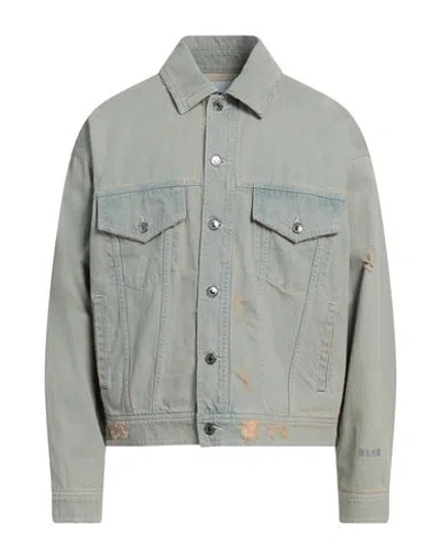 Msgm Man Denim Outerwear Blue Size 40 Cotton