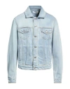 Msgm Man Denim Outerwear Blue Size 42 Cotton In Blue